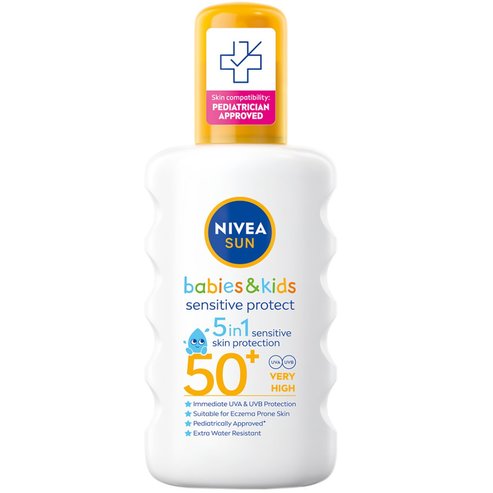 Nivea Sun Babies & Kids Sensitive Protective 5 in 1 Spf50+ Spray 200ml
