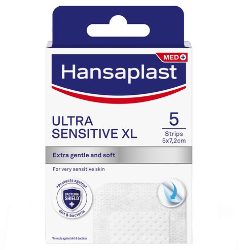 Hansaplast Ultra Sensitive XL 5cm x 7.2cm, 5 бр