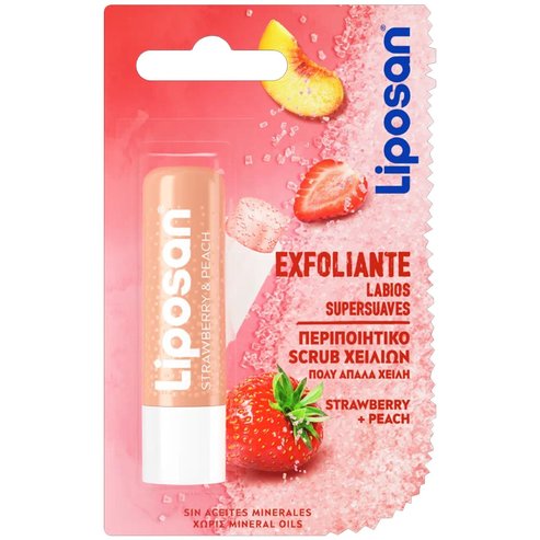 Liposan Lip Scrub Strawberry & Peach 4.8g