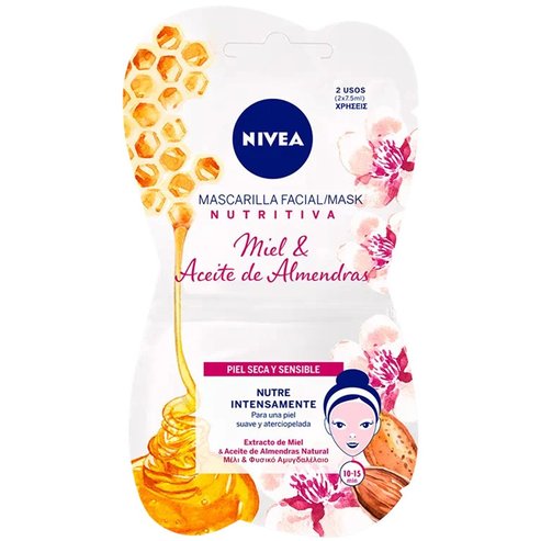 Nivea Nourishing Honey & Almond Oil Face Mask 2x7,5ml 1 бр