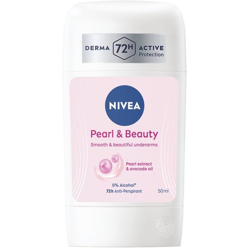 Nivea Pearl & Beauty Deodorant Stick 72h Дамски дезодорант стик с натурален екстракт от перли и масло от авокадо за хидратация 50ml