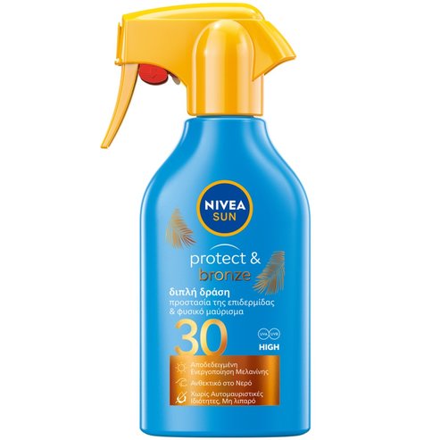 Nivea Sun Protect & Bronze Spf30 Body Lotion Trigger Spray 270ml