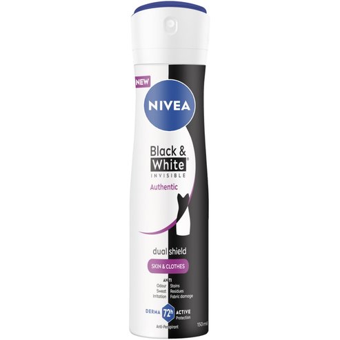 Nivea Black & White Invisible Authentic 72h Protection Deo Spray 150ml