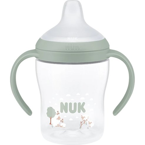 Nuk Perfect Match Learner Bottle 6m+ Образователна бебешка чаша с ергономични неплъзгащи се дръжки и широк устни, 150ml - Πράσινο