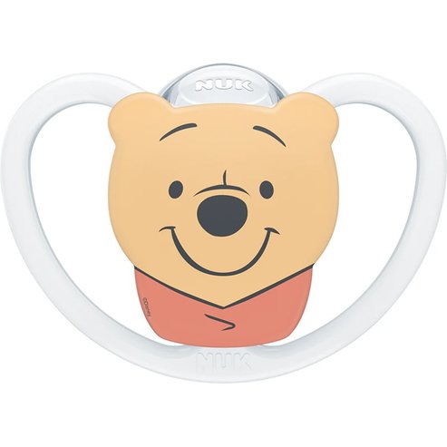 Nuk Perfect Match Air Silicone Soother 0-6m, 1 брой- Winnie The Pooh бяло