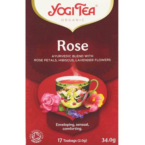 Yogi Tea Rose Ayurvedic Blend 17 Пакетчета чай  (17 Пликовеx 2.0g)