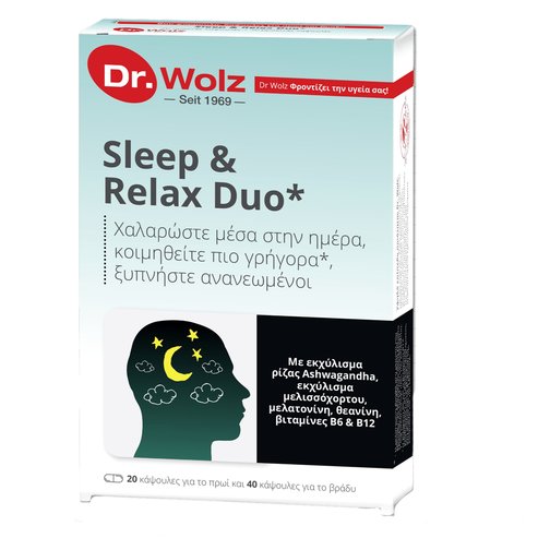 Dr. Wolz Sleep & Relax Duo with Melatonin 60caps