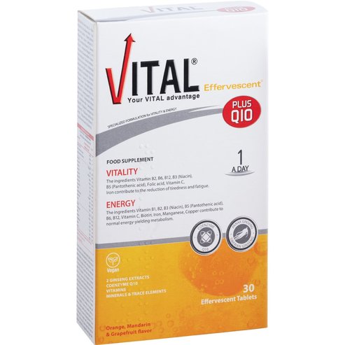 Vital Plus Vitality & Energy Plus Q10 30 Effer.tabs (2x15 Effer.tabs)