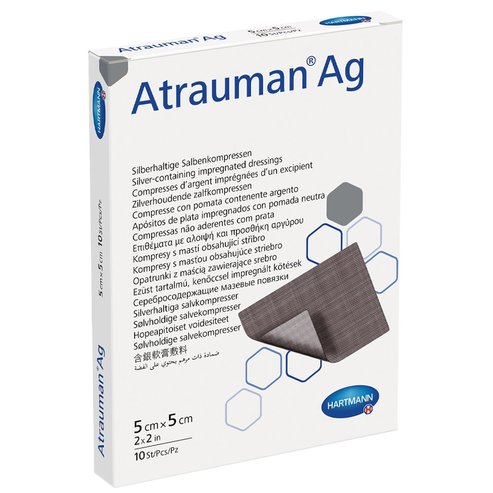 Hartmann Atrauman Ag Wound Pads with Ointment & Silver 10 бр - 5x5cm