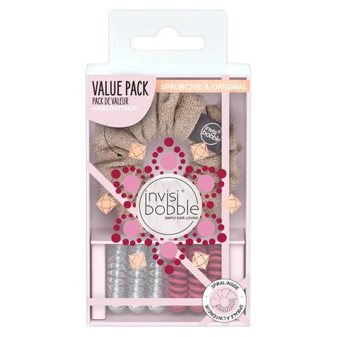 Invisibobble Set British Royal Duo Queen for a Day 1 Sprunchie & 6 Original