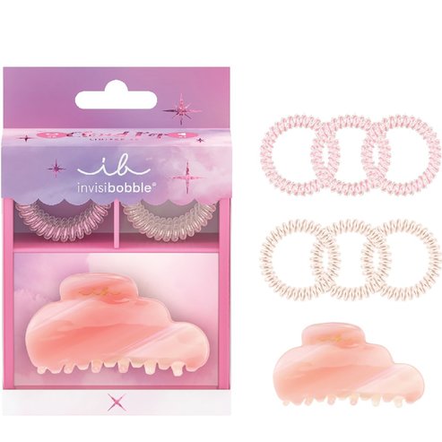 Invisibobble Promo Cloud Pop Set The Elegant Hair Spiral 6 бр & The Stylish Hair Claw 1 бр