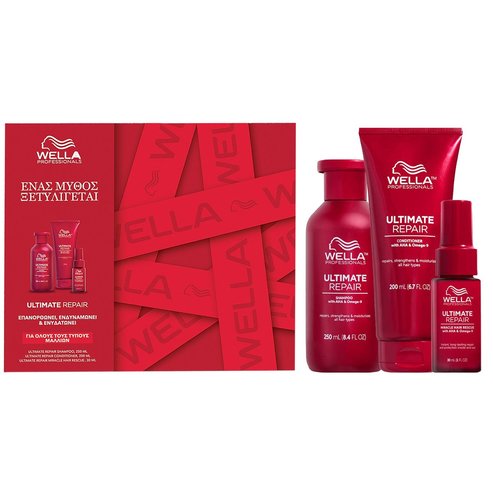 Wella Professionals Promo Ultimate Repair Shampoo 250ml & Conditioner 200ml & Miracle Hair Rescue 30ml