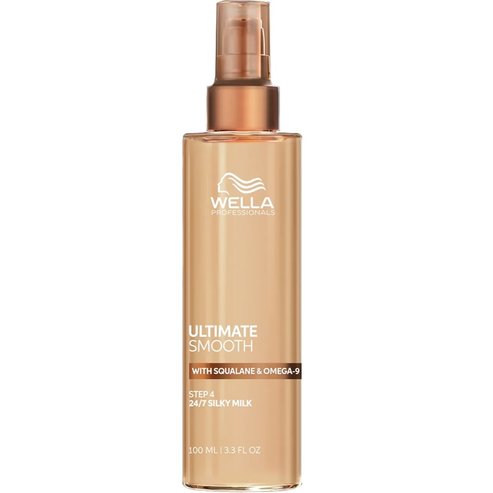 Wella Professionals Ultimate Smooth Step 4 Silky Milk Leave-In Емулсия, подходяща за фина до нормална коса, която запазва мекотата, контролира накъдрянето и предпазва от UV лъчи и топлина 100ml