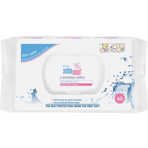 Sebamed 99% Water Baby Cleansing Wipes 60 бр