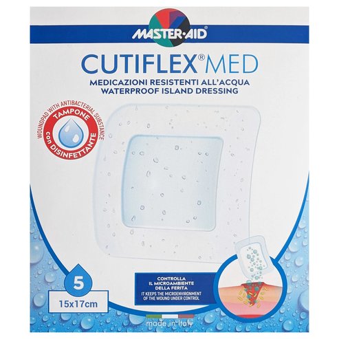 Master Aid Cutiflex Med Waterpfroof Island Dressing 5 бр - 15x17cm