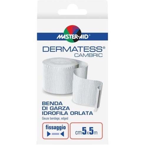 Master Aid Dermatess Cambric Gauze Bandage 5cm x 5cm Стерилна марля с хидрофилен памук 1 бр