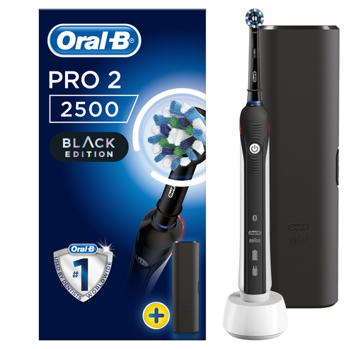 Oral-B Pro 2 2500  Black Edition Електрическа четка за зъби & Калъф за съхранение при пътуване