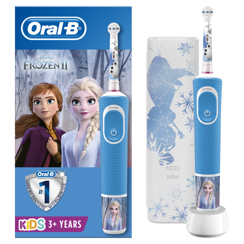 Oral-B Vitality Kids Frozen 3+ Years, Детска електрическа четка за зъби и подарък Exclusive Travel Case