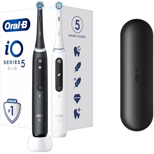Oral-B iO 5 DUO Electric Toothbrushes Black & White 2 бр