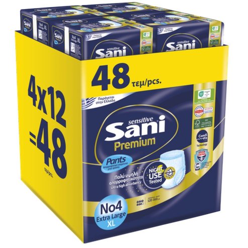 Sani PROMO PACK Sensitive Premium Pants 4x12 бр - No4 Extra Large