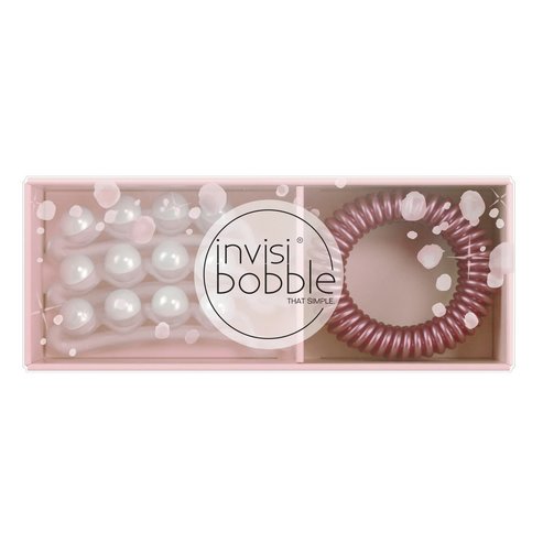 Invisibobble Sparks Flying Duo Единствен по рода си Gift Box, Waver Crystal Clear 3 парчета & Slim Glitter 3 парчета