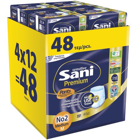 Sani PROMO PACK Sensitive Premium Pants 4x12 бр - No2 Medium