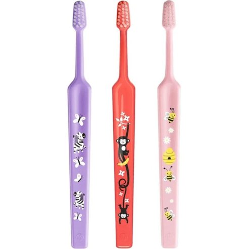 TePe Mini Extra Soft 0-6 Years Toothbrush 3 бр - Люляк/ Корал/ Розово