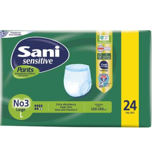 Sani Sensitive Pants Value Pack Еластично бельо при инконтиненция 24 бр - Νο3 Large 100-140cm