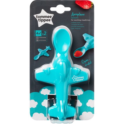 Tommee Tippee Aeroplane Spoons for Exciting Mealtimes 4m+ Код 44662045, 2 бр