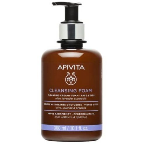 Apivita Creamy & Make-up Remover Face & Eyes Foaming Cleancer 300ml