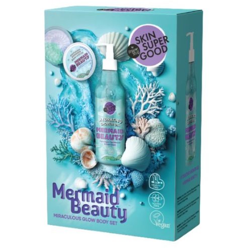 Organic Shop Promo Mermaid Beauty Hydrating Shower Gel 250ml & Moisturising Body Mouse 100ml 