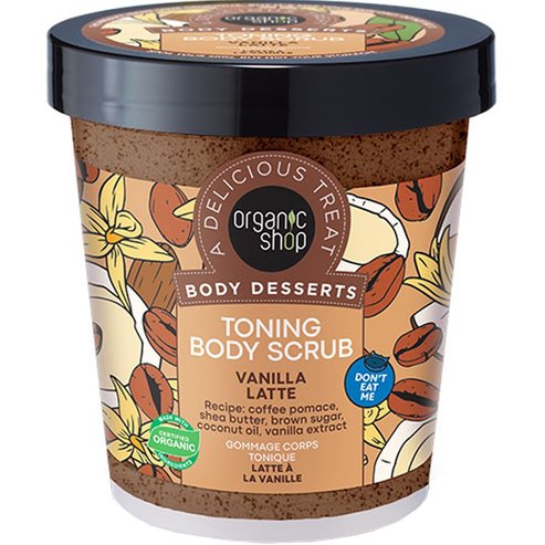 Organic Shop Body Desserts Vanilla Latte Toning Body Scrub 450ml