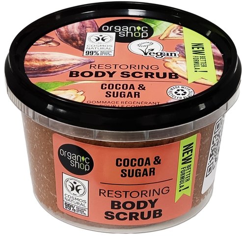 Organic Shop Restoring Body Scrub with Cocoa & Sugar 250ml