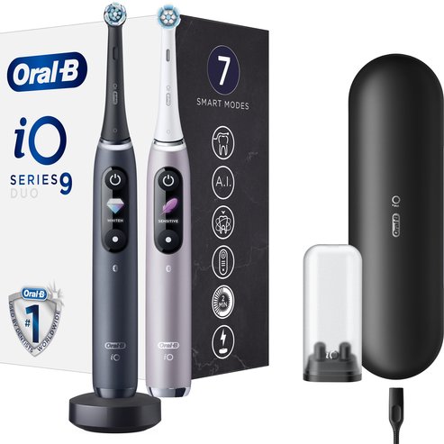 Oral-B iO Series 9 Duo Electric Toothbrush Black Onyx 1 Парче и роза 1 бр