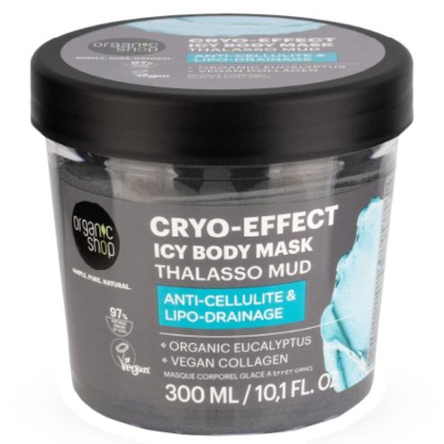 Organic Shop Thalasso Mud Anti-Cellulite & Lipo-Drainage Cryo-Effect Icy Body Mask Ледена Маска за Тяло с Морска Кал с Аромат на Евкалипт & с Колаген Срещу Целулит & за Скулптуриране 300ml