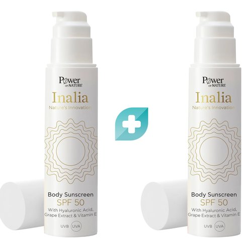 Inalia Комплект Body Sunscreen Spf50 with Hyaluronic Acid, Grape Extract & Vitamin E 2x150ml