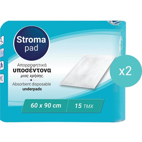 Stroma Комплект Pad Absorbent Disposable Bed Underpads (60x90cm) 30 бр (2x15 бр)