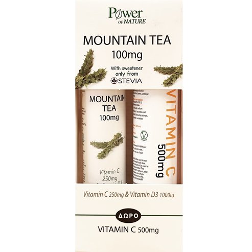 Power Health Подарък Mountain Tea 100mg 20 Effer.tabs & Vitamin C 500mg 20 Effer.tabs