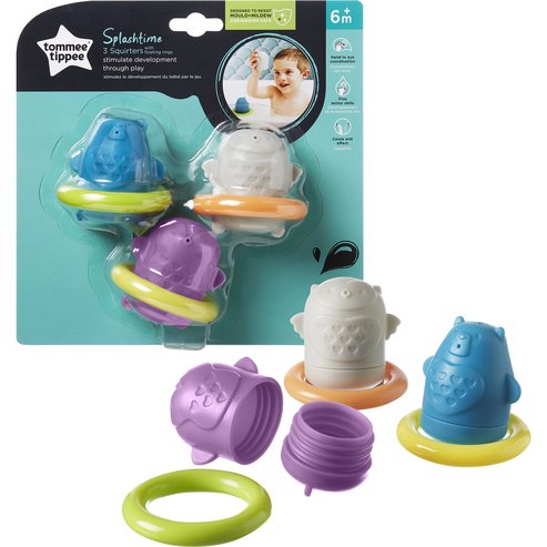 Tommee Tippee Splashtime 3 Squirters with Floating Rings 6m+ Код 491009, 1 бр