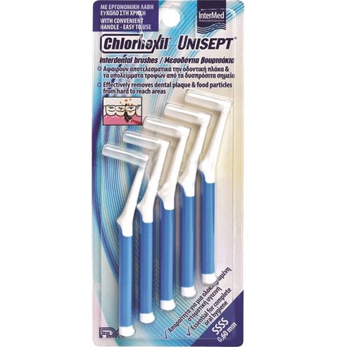 Intermed Unisept Chlorhexil Interdental Brushes 5 бр - SSSS 0.60mm