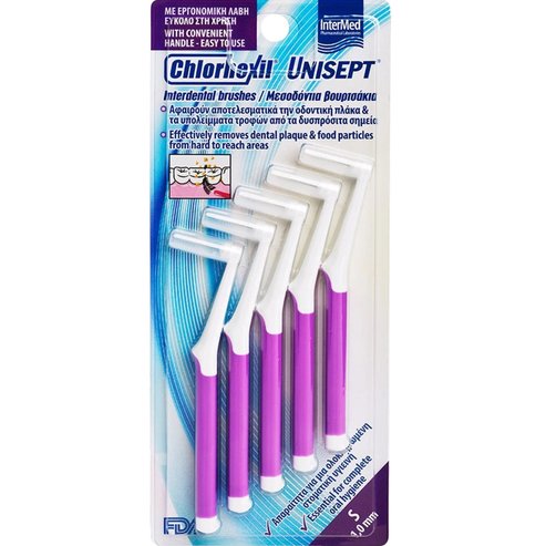 Intermed Unisept Chlorhexil Interdental Brushes 5 бр - S 1.0mm