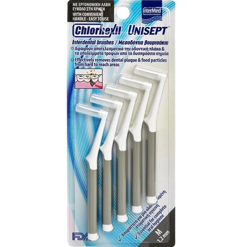 Intermed Unisept Chlorhexil Interdental Brushes 5 бр - Μ 1.2mm