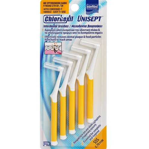 Intermed Unisept Chlorhexil Interdental Brushes 5 бр - SSS 0.70mm