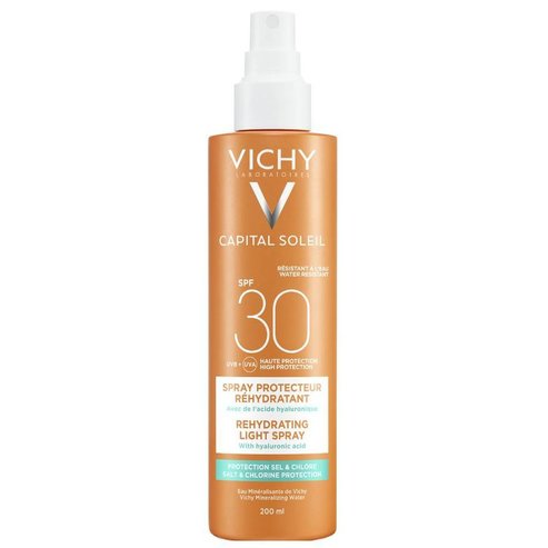 Vichy Capital Soleil Beach Protect Anti-Dehydration Spray SPF30 Слънцезащитен спрей за лице и тяло против дехидратация 200ml
