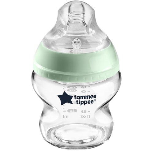 Tommee Tippee Closer to Nature Glass Bottle Slow Flow 0m+, 150ml, Код 42243790 - Зелено