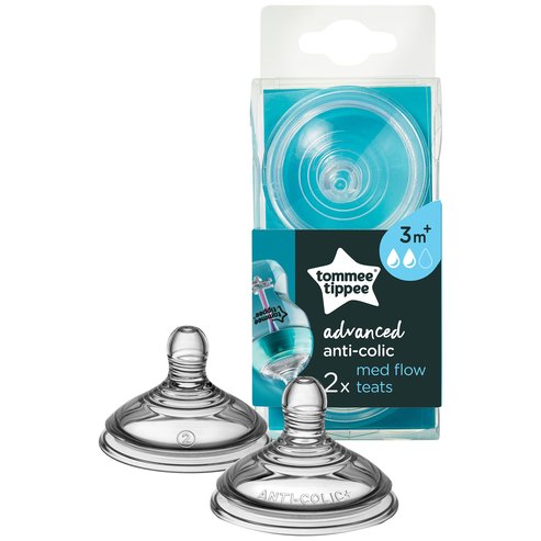 Tommee Tippee Advanced Anti-Colic Medium Flow Teets 3m+ Код 422581, 2 бр