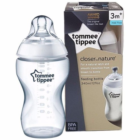 Tommee Tippee Closer to Nature PP Baby Bottle 3m+ код 42260185, 340ml