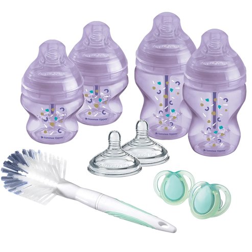 Tommee Tippee Promo Advanced Anti-Colic 0m+, 150ml 2 бр & 260ml 2 бр & Advanced Anti-Colic Teat 0m+, 2 бр & Silicone Soother 0m+, 2 бр & Bottle & Teat Brush 1 бр