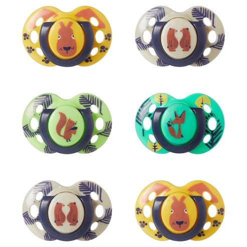 Tommee Tippee Fun Silicone Soother 18-36m, 6 бр - Multicolor 1