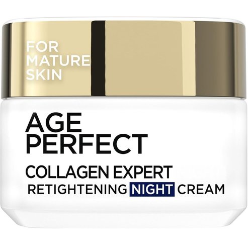 L\'Oreal Paris Age Perfect Collagen Expert Night Cream Хидратиращ и стягащ нощен крем за лице за зряла кожа против тъмни петна 50ml